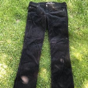 Black Corduroy Pinstripe Jeans